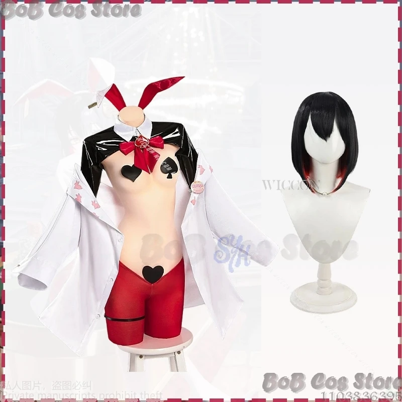 Game NIKKE GODDESS OF VICTORY Cosplay Rabbit Rouge Costume Sexy Bunny Girl High Slit Lingeries Heart Halloween Carnival Outfit