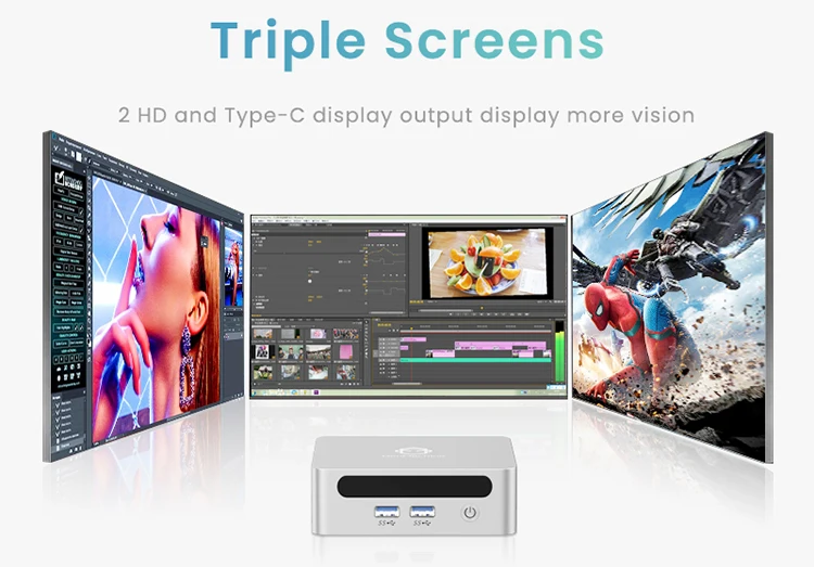 GenMachine كمبيوتر صغير AMD Ryzen 5 5675U 5700U 5800H 5800U معالج Ryzen DDR4 RAM M.2 2280 ROM Wifi6 Pc Gamer Diy كمبيوتر ألعاب #3