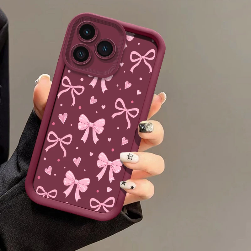 Bow Tie Pattern Case For Moto G35 G34 G32 G15 G14 G30 G06 G05 G04S G37 G17 Power G40 Fusion G9 Play Soft Anti Scratch Cases Capa - view 6
