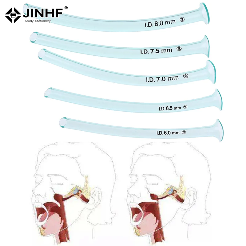 1pc Disposable Nasopharyngeal Airway 6.0mm- 8.0mm Medical Air Duct Health Care Tool Nasofaringea Cannula Nasopharyngeal Tube