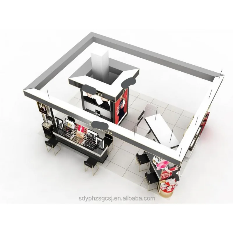 custom.Modern Cosmetic Mobile Showcase Kiosk Design Shopping Mall Perfume Display