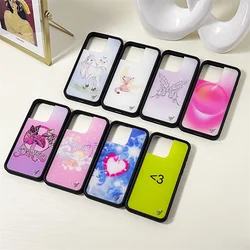 Wildflower 3D Ins Wolf Butterfly Phone Case for iPhone 16 15 14 13 12 Pro Max Plus WF Love Heart Horse Anti-Fall Cover Funda
