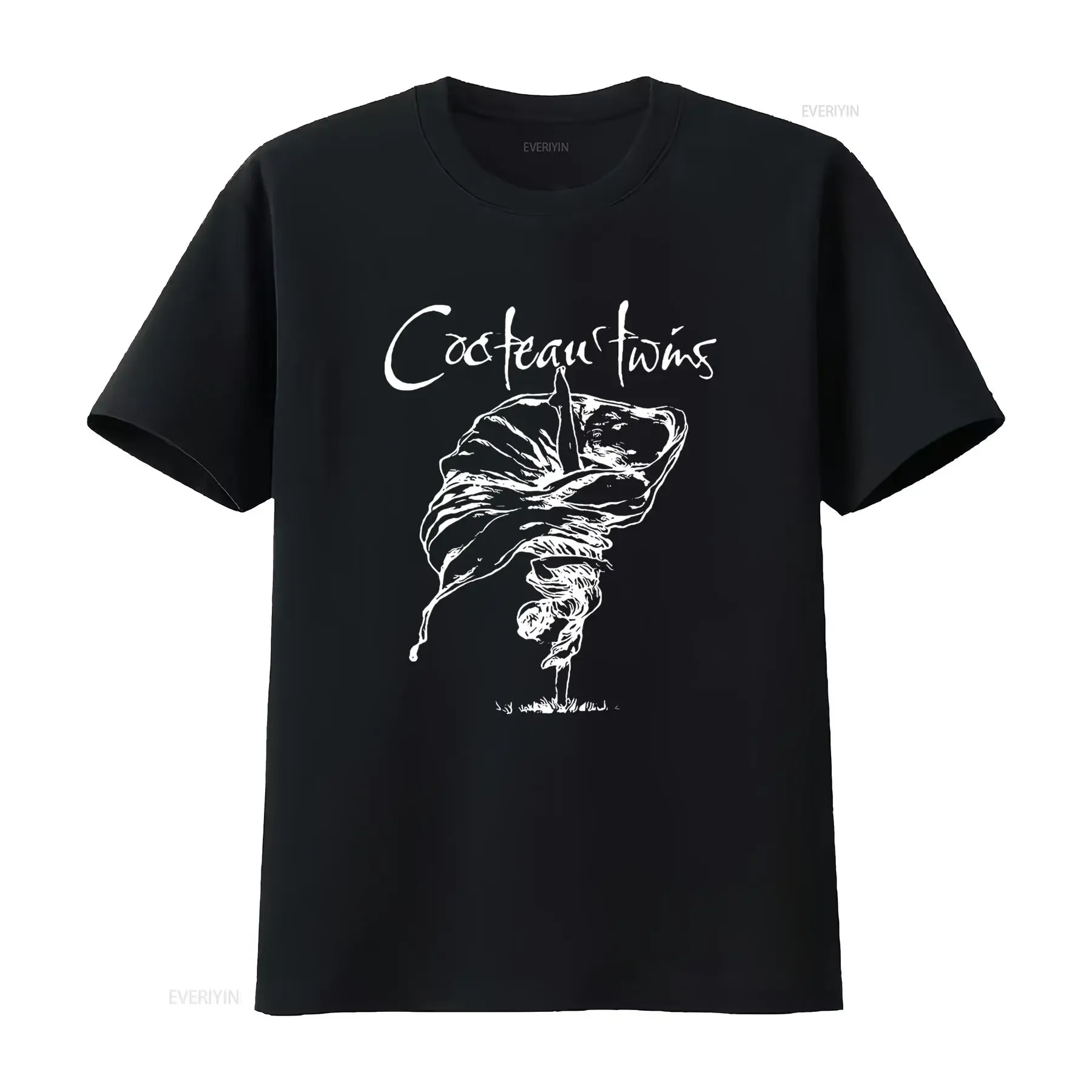 Vintage Gothic Cocteau Twins Band Line Art Print Casual Rock Music T Shirt vintage Washed Slightly Comfortable Stylish