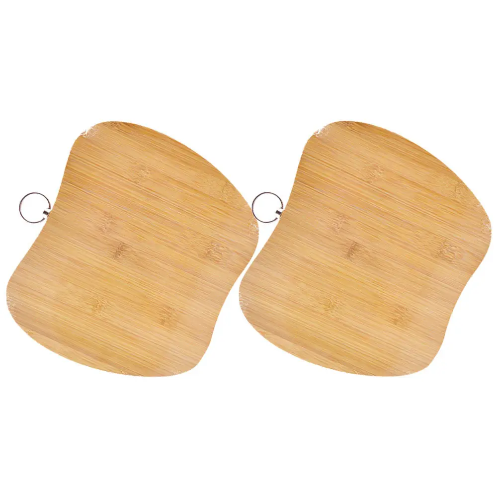 

Набор из 2 бамбуковых разделочных досок: прочные мини-доски для кухни, сервировочные тарелки для мясных закусок, сыра и хлеба