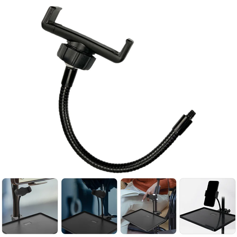 

4Pcs Mobile Phone Hose Clips Rotatable Clamp Microphone Stand Tray Attachment Mic Phone Holder Stand Live Streaming