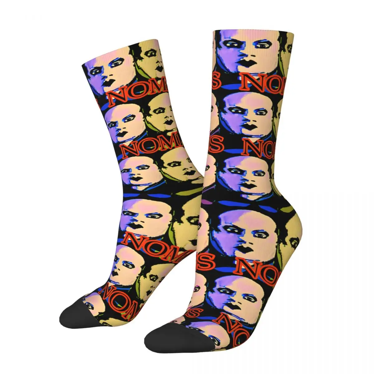 Calcetines de compresión para hombre y mujer, calcetín Unisex con estampado divertido y sin costuras, estilo Hip Hop, álbumes Retro, k-lauss, Nomi, Harajuku, novedad