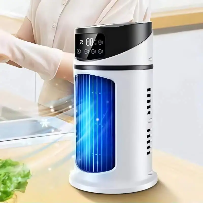 Portable USB Charging Mini Desktop Brushless Motor Air Cooler With Humidifier Water Cooled Fan Household Desktop Use For Home