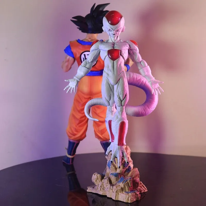 Bandai Son Goku Vs Frieza Super Saiyan Figure Anime Dragon Ball DBZ Action Toys Doll Model Gifts Collectible Figurines 18 Cm