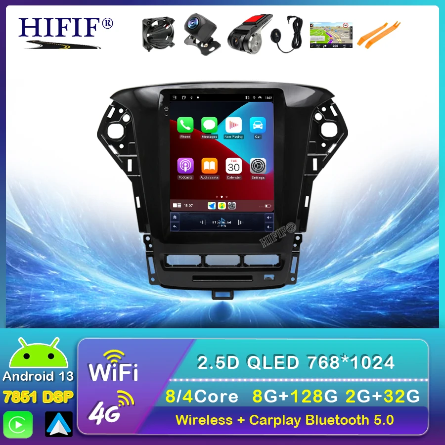 Android 13 Für Tesla Typ Auto Radio Für Ford Mondeo 4 mk4 2010 2011 2012 2013 Multimedia-Player GPS