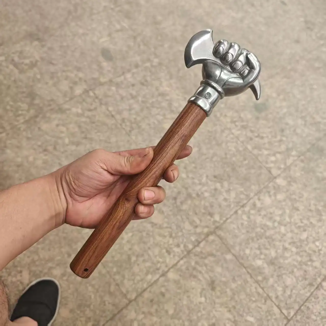 31 cm Outdoor EDC Tragbare Retro Liaojin Guduo Edelstahl Hammer Fitness Auto Notfall Zerbrochenes Fenster Axt Requisiten Hammer Werkzeuge