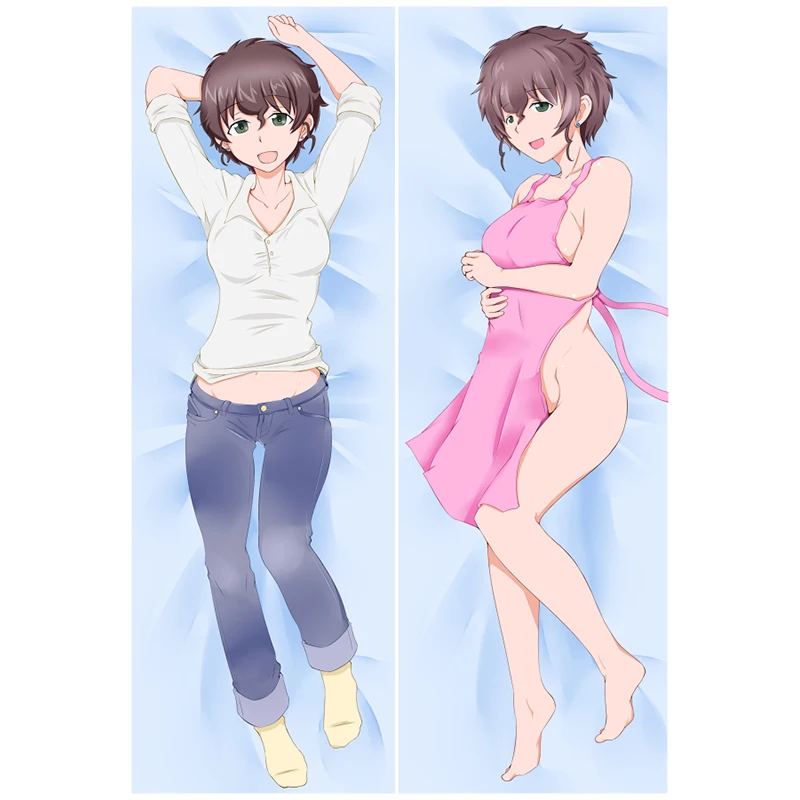 

Dakimakura Anime Pillow Cover Yoshiko Akiyama Double Sided Print Life-size Body Decoration
