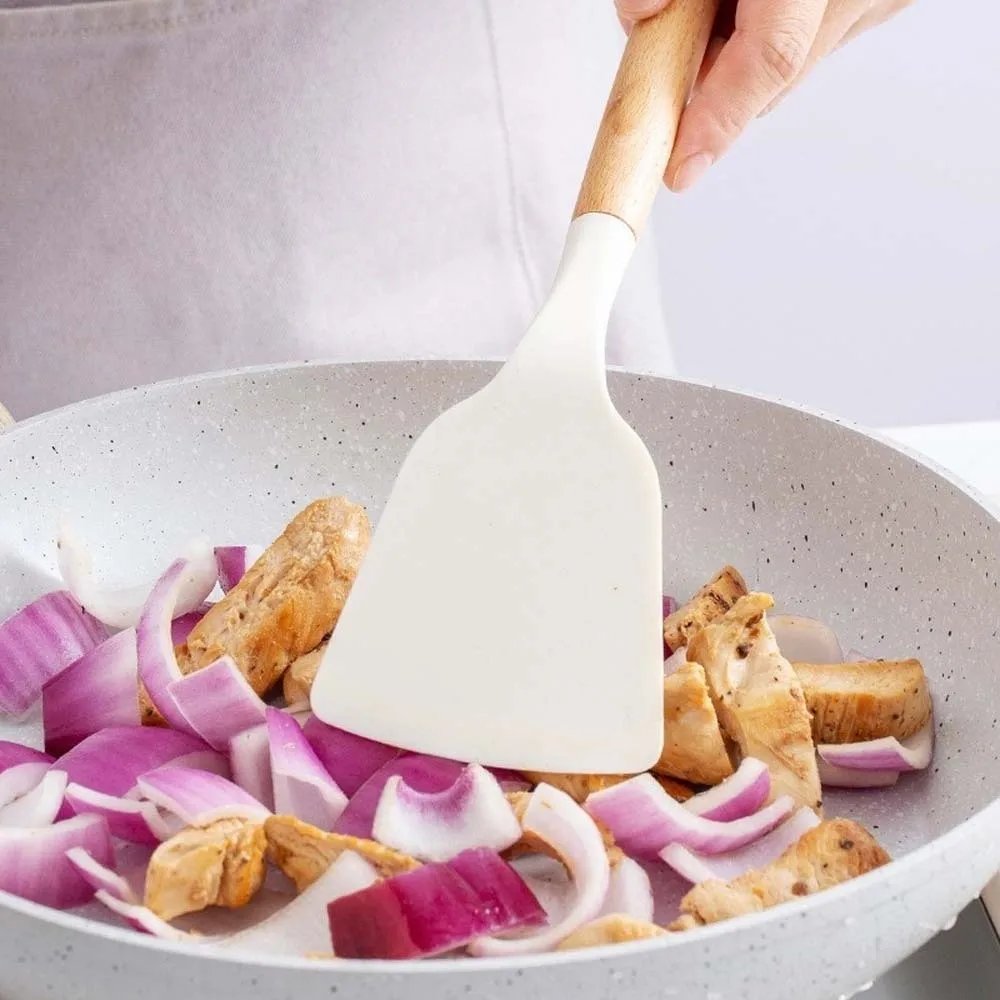 

12 шт. термостойкий набор кухонной утвари из 12 предметов, экологически чистый, экономит место, силиконовый набор кухонной утвари с ведром для хранения