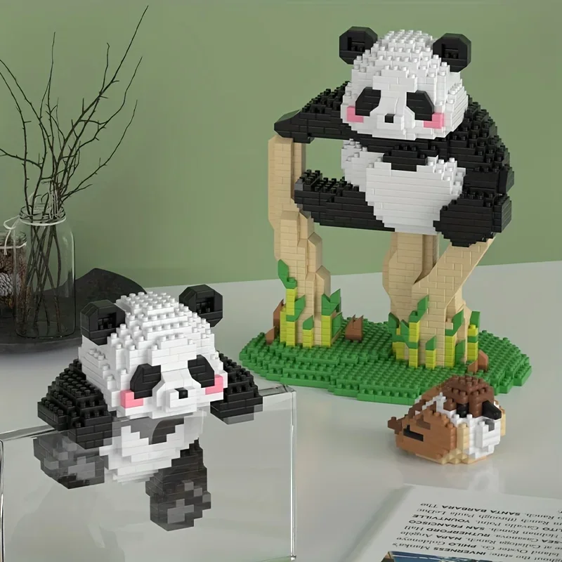 Cute Panda Building Blocks: Creative Series  Educational Toy For Model Decoration Halloween/Thanksgiving Day/Christmas gift