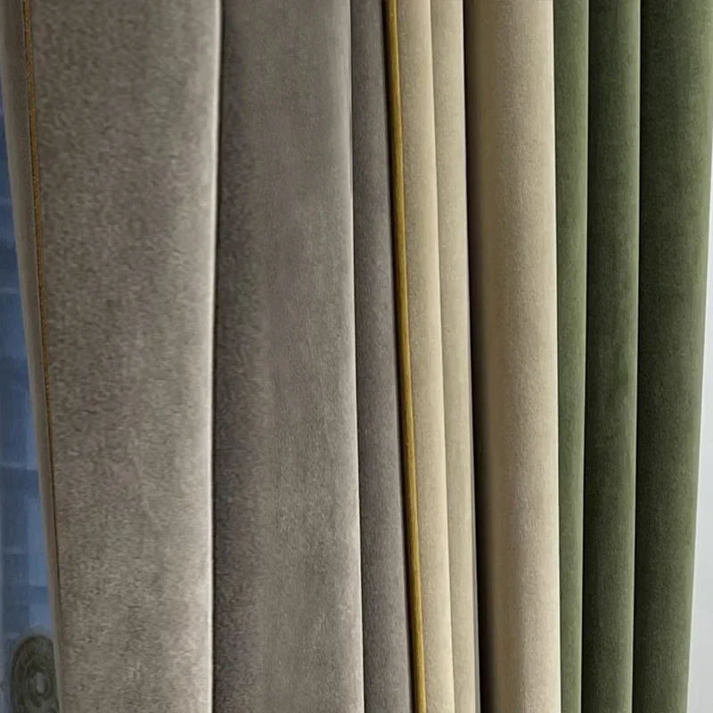 

European High-end Atmosphere Luxury Curtain Set Villa Shading Three-color Splicing Color Blackout