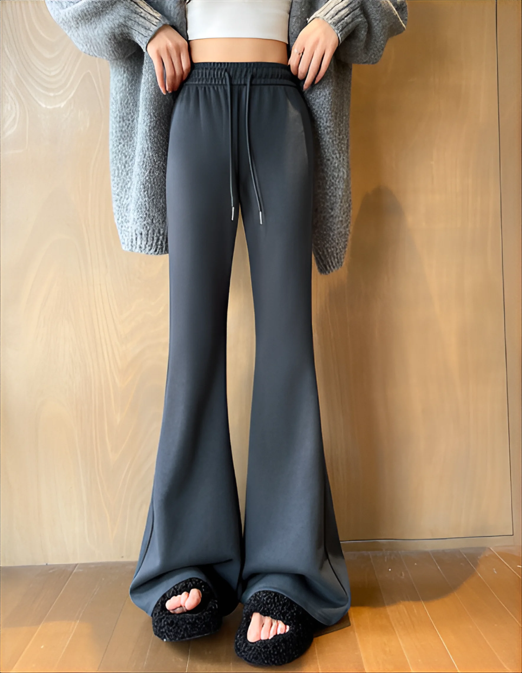 Bootcut السراويل النساء Sweatpants Y2K التفكيك تدمير هدم تفكيك انهيار انهيار انهيار الخراب