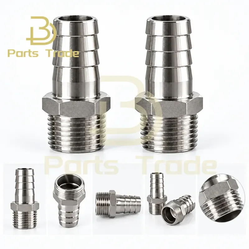 304 316 Stainless Steel Pagoda Head Connector Hex External Thread Wire Fitting 4mm 6mm Adapter