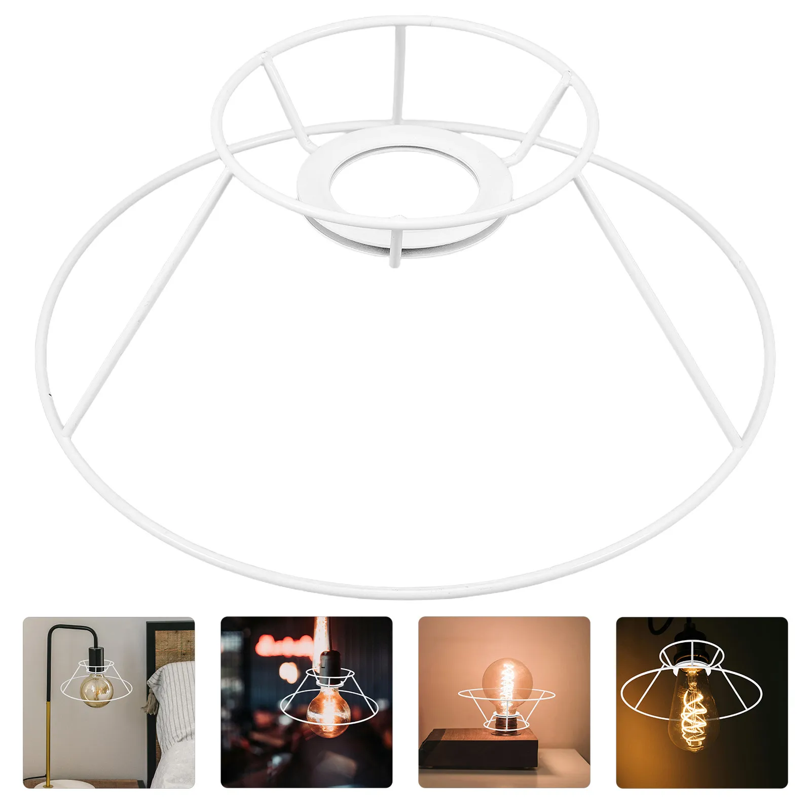 DIY Iron Lampshade Frame for Table Floor Desk Lamps Sturdy Wire Replacement Lamp Shade Accessories Lamp Guard Cage