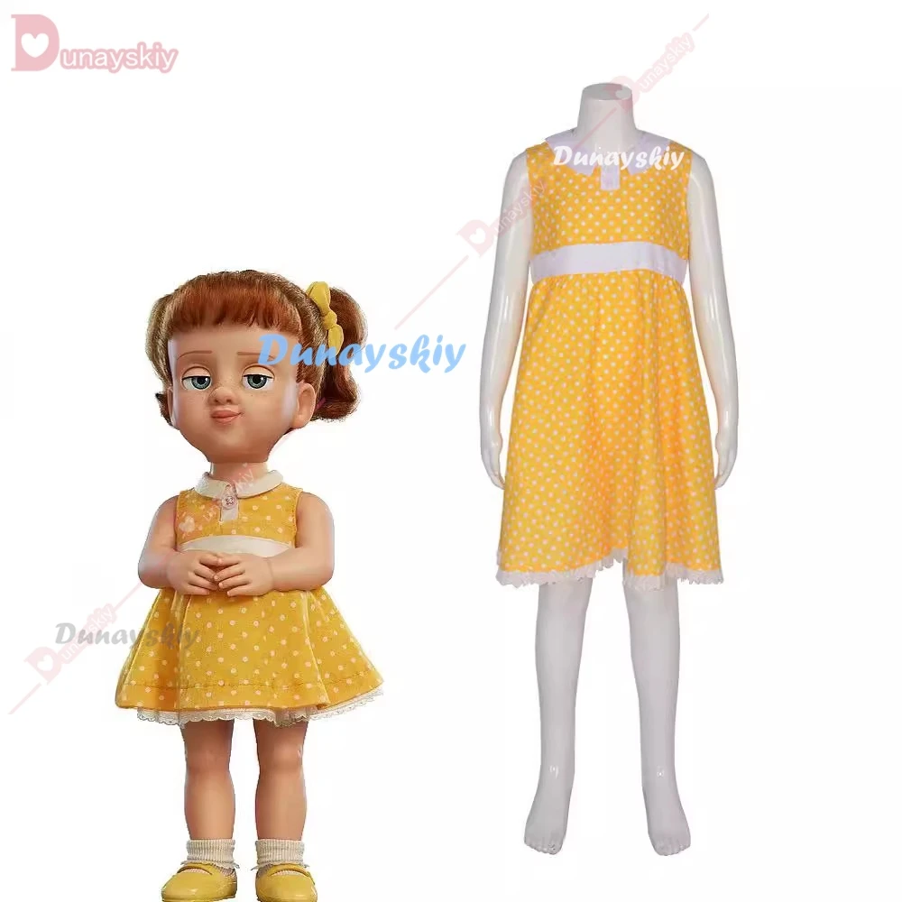 Toys Gabyyy Cosplay Costume Girls Yellow Dress Mask Full Set Kids Role Play Performance Clothing Suit Halloween Carnival Party