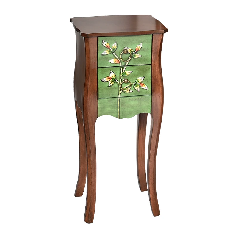 

Solid wood casual painting living room side sofa side cabinet matching solid wood exquisite tray