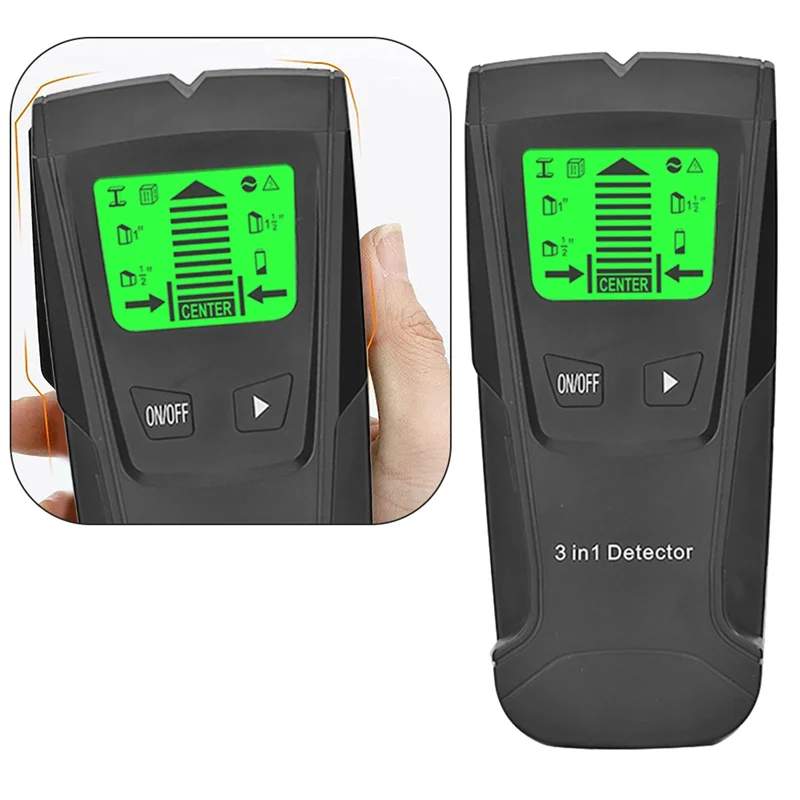 Wall Metal Detector Electronic Wood Studs Finder Wire Scanner LCD Display TH210 Black Easy To Use-A32R