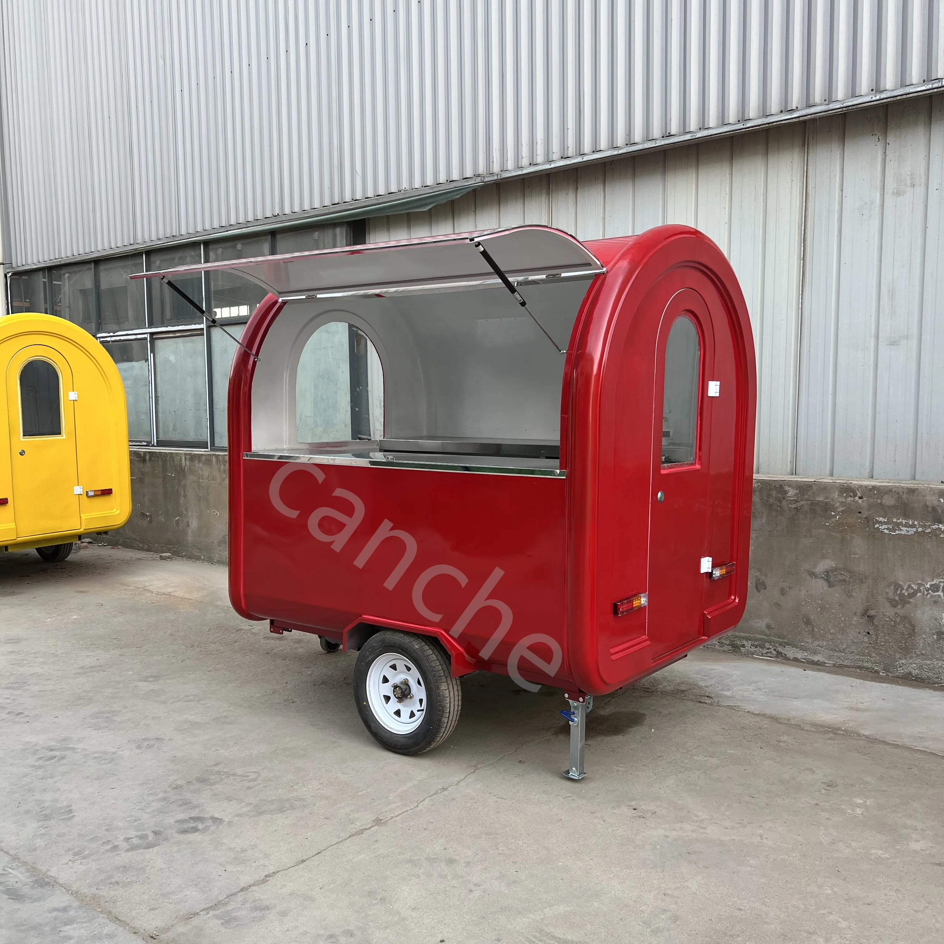 

Custom Design Stainless Steel Mobile Ice Cream Airstream Food Truck For Hot Dog Cart Sale