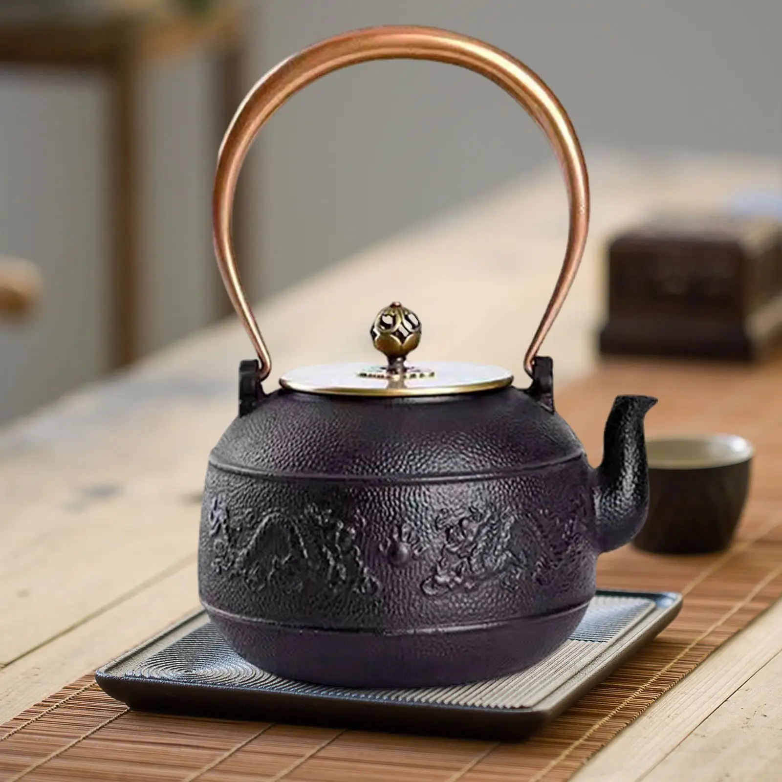 Cast Iron Teapot Practical Teaware Tea Ceremony Supplies Multiuse Chinese Tea