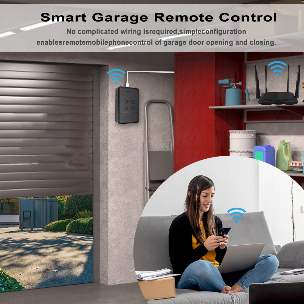 노보페름 Wifi RF 2 in 1 스마트 투야 노보트론 토마틱 차고 도어 리모컨 (502 MAX43-2, 504 MAX43-4, 512 MIX 43-2, Alexa 지원)