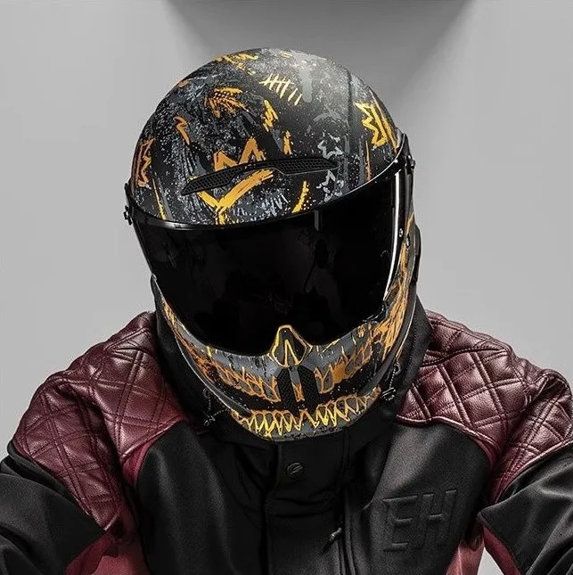 Original Ruroc Atlas 4.0 Carbon Fibre Motorcycle Helmet ECE DOT Approved Full Face Racing Off-road Helmet Cascos Para Moto