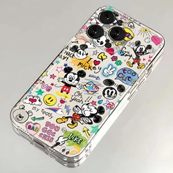 Etui na telefon Funny Ins Cute Mickeys Mouse do iPhone'a 16 15 14 13 12 11 Mini Pro Max X XR XSMax 7 8 Plus SE20 Transparent Cover