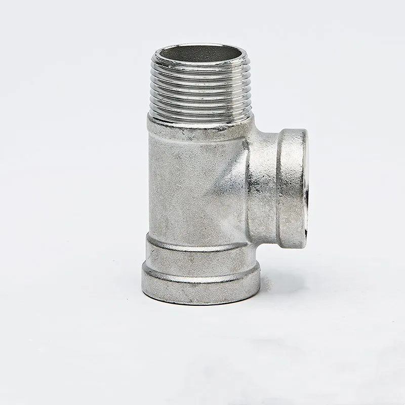 Male+Female+Female Threaded 3 Way Tee T Pipe Fitting 1/2" 3/4" 1" BSP Threaded SS304 Stainless Steel