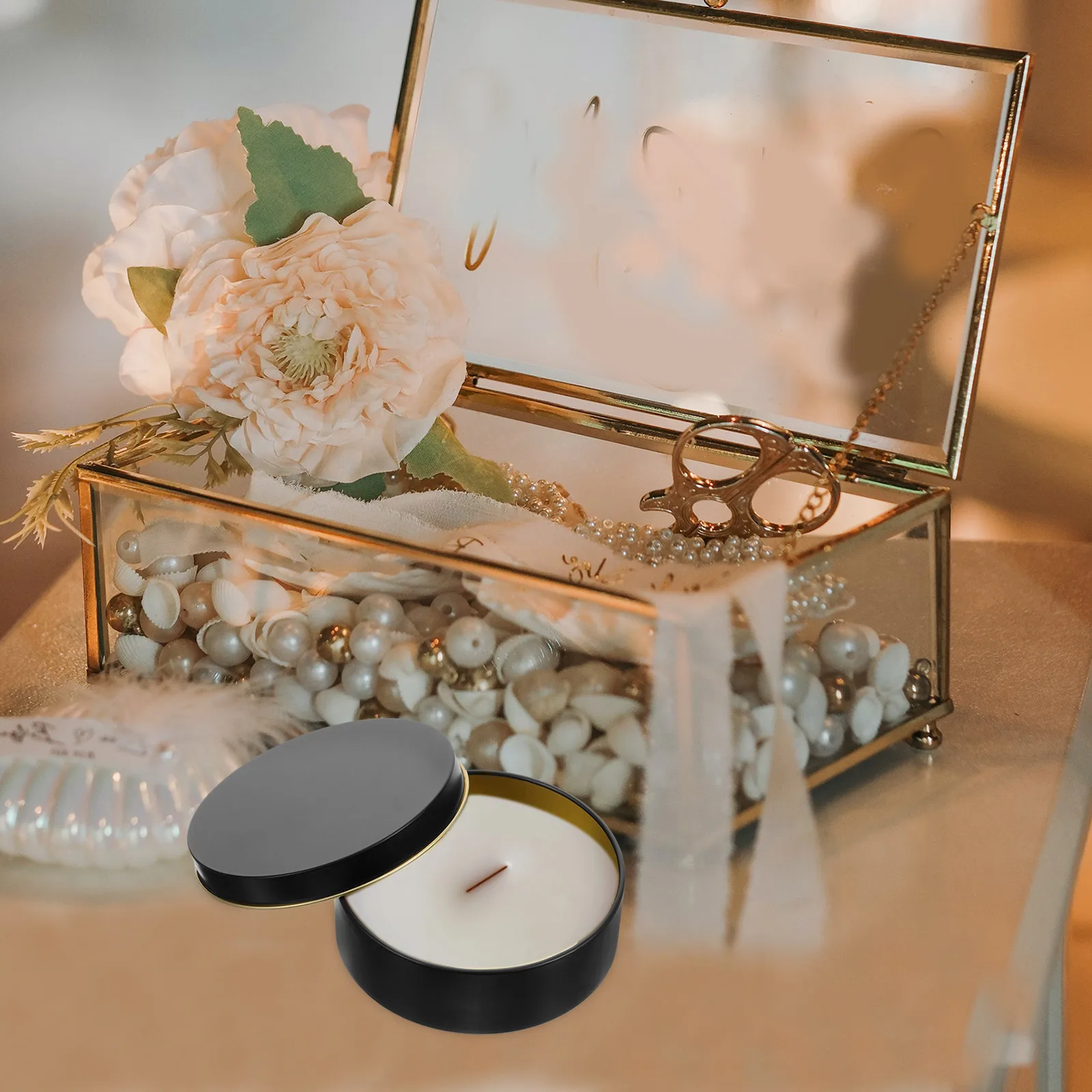 

6pcs C Jars 100ml Round Tin Boxes Black 83x25mm Storage Containers for Makeup Cream Shampoo Travel ganization