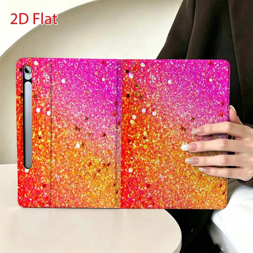 Pink Gold creative For Samsung Galaxy Tab S11 S10 S9 S8 S7 S6 A9 A8 A11 Lite FE Plus Pen Tray Tablet Case Soft