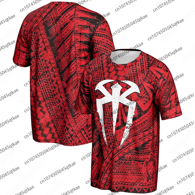 2025 الأسطرة الرومانية ProSphere OTC رجل إمرأة ملابس بأكمام قصيرة WrestleMania مطبوعة التي شيرت جودة عالية تنفس سترة رياضية #2