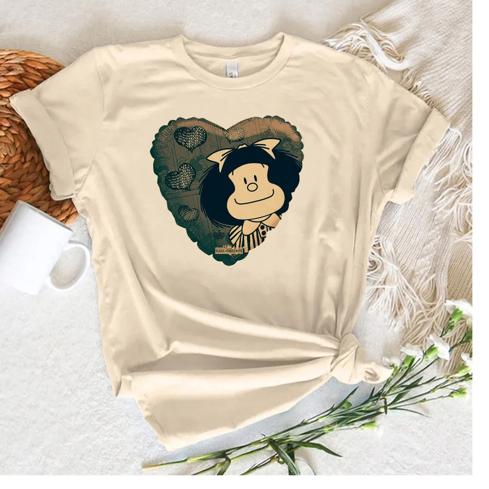 

Mafalda t shirt women designer t-shirts girl designer funny y2k clothes