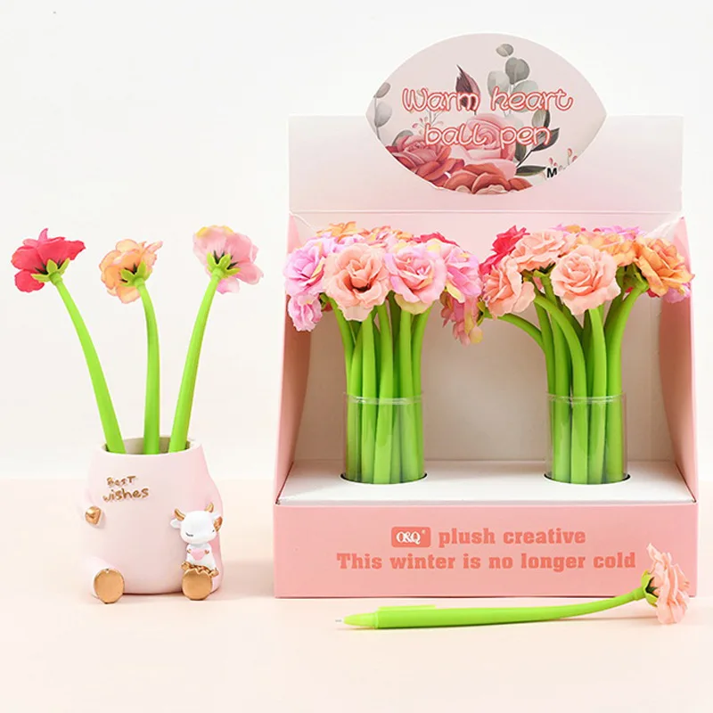 1 Piece Kawaii Flower Pen Stationery Creative Sweet Pretty Lovely Soft Gel Pen