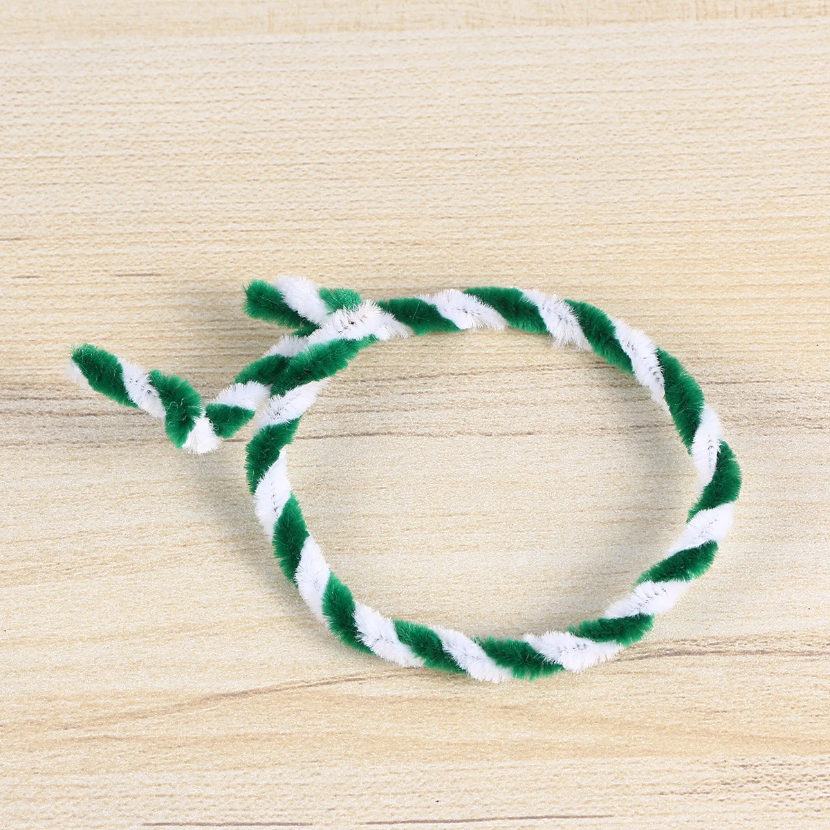 50pcs Dual Color Bendable Pipe Cleaners Dark Green White Craft Chenille Stems For Kids Diy Sticks Handcraft Art Making