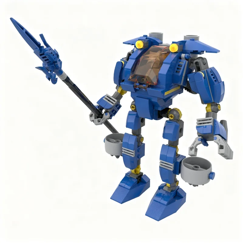 294 детали MOC Exo-Force Deep Sea Azure Trident, модель игрушки, строительные блоки, рождественский подарок, подарок на день рождения, образовательная коллекция