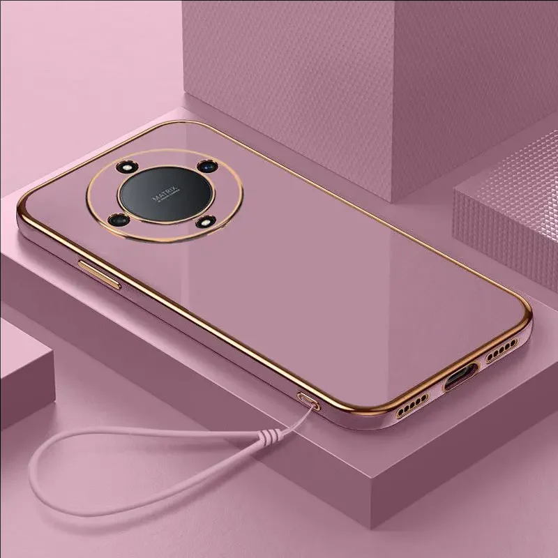 Для Honor X9B Роскошный чехол с квадратным покрытием Honor X9A Чехол для телефона Honor Magic5 Lite Противоударный мягкий силиконовый чехол на заднюю панель Fundas