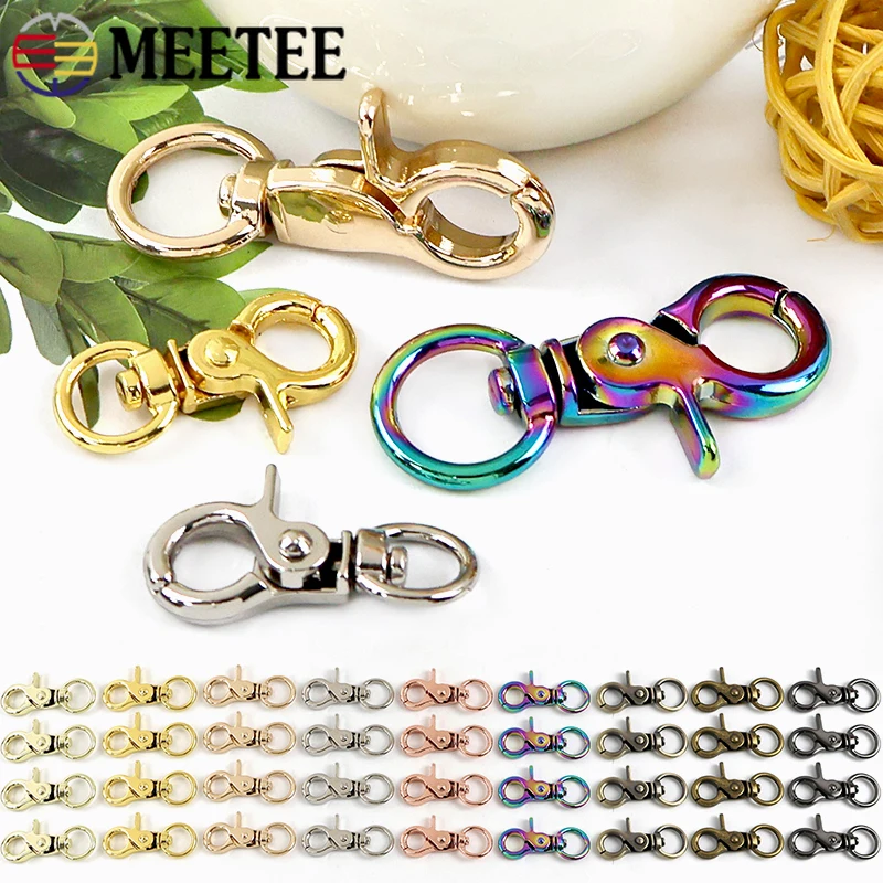 

10/20Pcs 8/10/13mm Metal Swivel Lobster Buckle Dog Collar Snap Hook Bag Strap Keychain Trigger Carabiner Clip Hardware Accessory