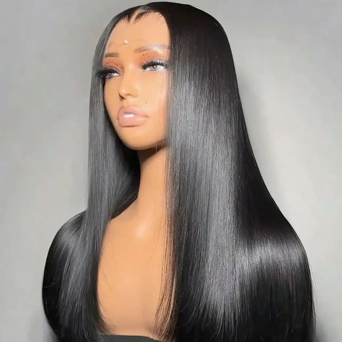 

13x6 Straight Natural Black Wig Human Hair Brazilian Human Hair Pre Plucked With Baby Hair And Natural Hairline Remy Hair For Black Women 200 Density 30 Inch