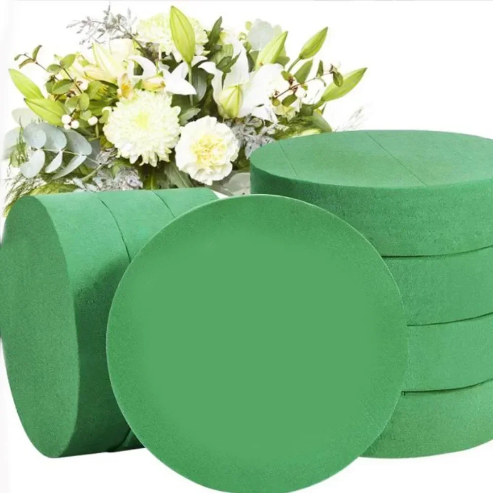 6.5'' Inch Round Foam Blocks for Artificial Flowers DIY Flower Arrangement  Wedding Party Decoration Home Decor Dining Table