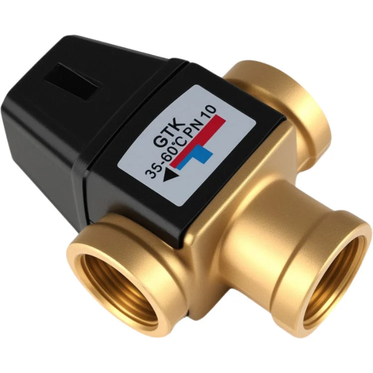 3 Way Thermostatic Control Valve Brass DN Female Thread OEM Customized Service for Water Floor Heating Manifold