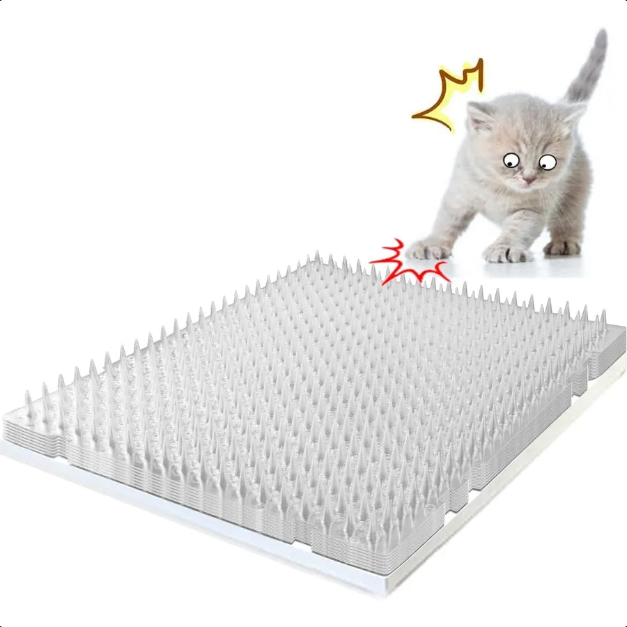 

14 Pack Scat Mat for Cats 16 x 13 Inch Cat Spike Mat with 1 Inch Spike Cat Repellent Indoor Outdoor Mat to Deter Cats Other Ani