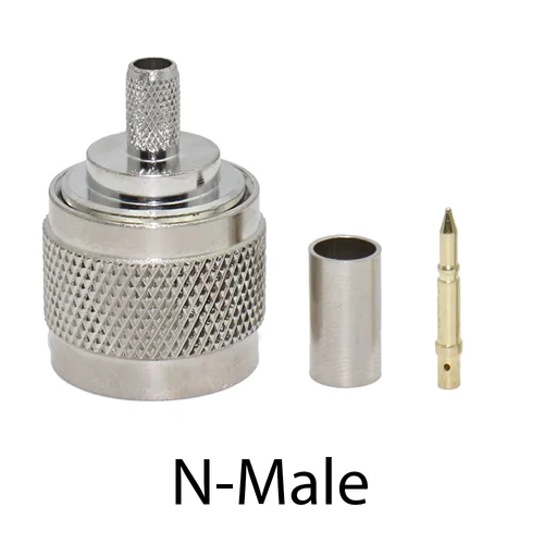 Imagen 2 del producto Conector N macho y conector hembra 50-3 N, conector Coaxial RF, conector de mamparo, adaptador de Cable RG58 RG142 RG400