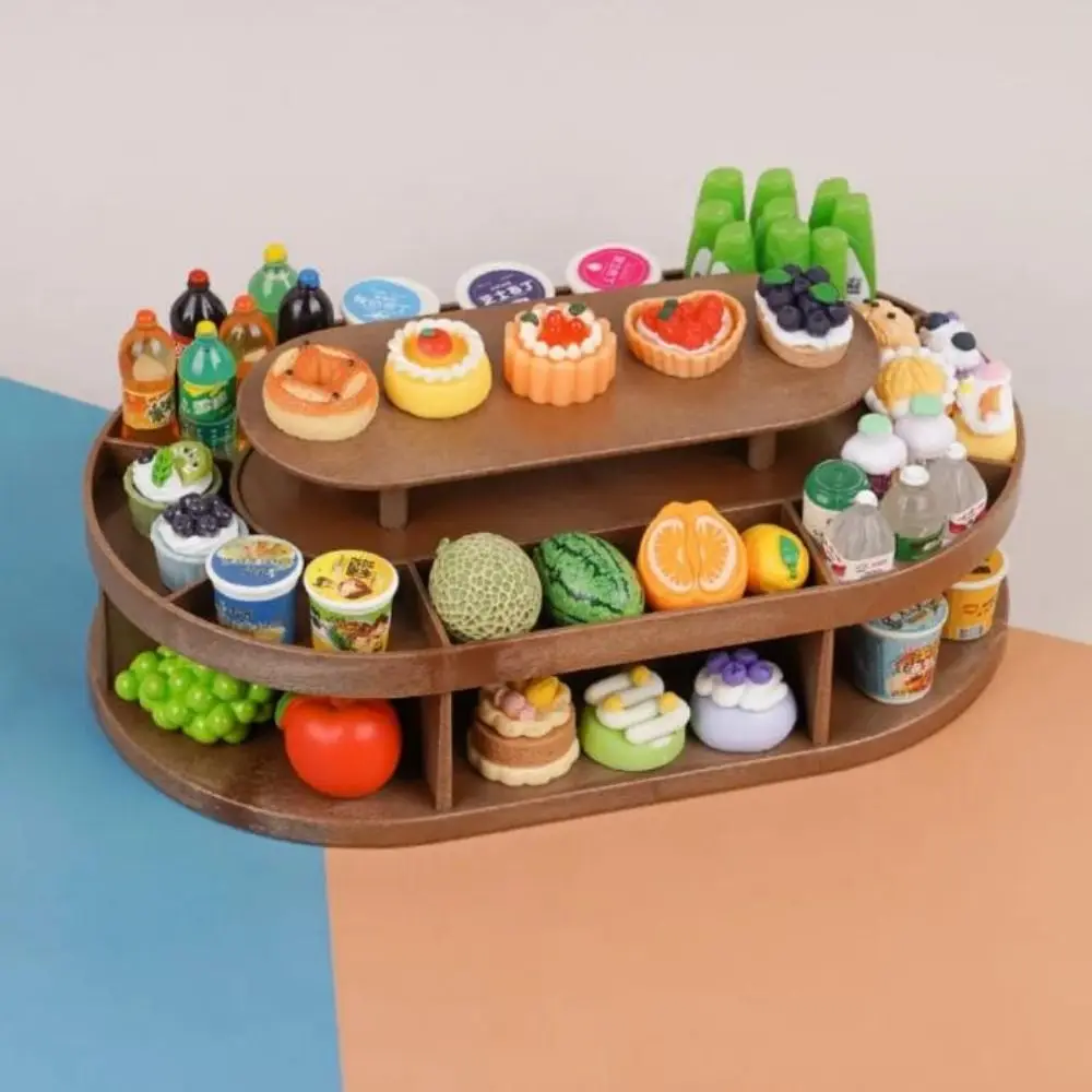 

Высокое качество мини-кукольный домик миниатюрный Боги DIY мультистиль модель мебели дисплей пустая полка