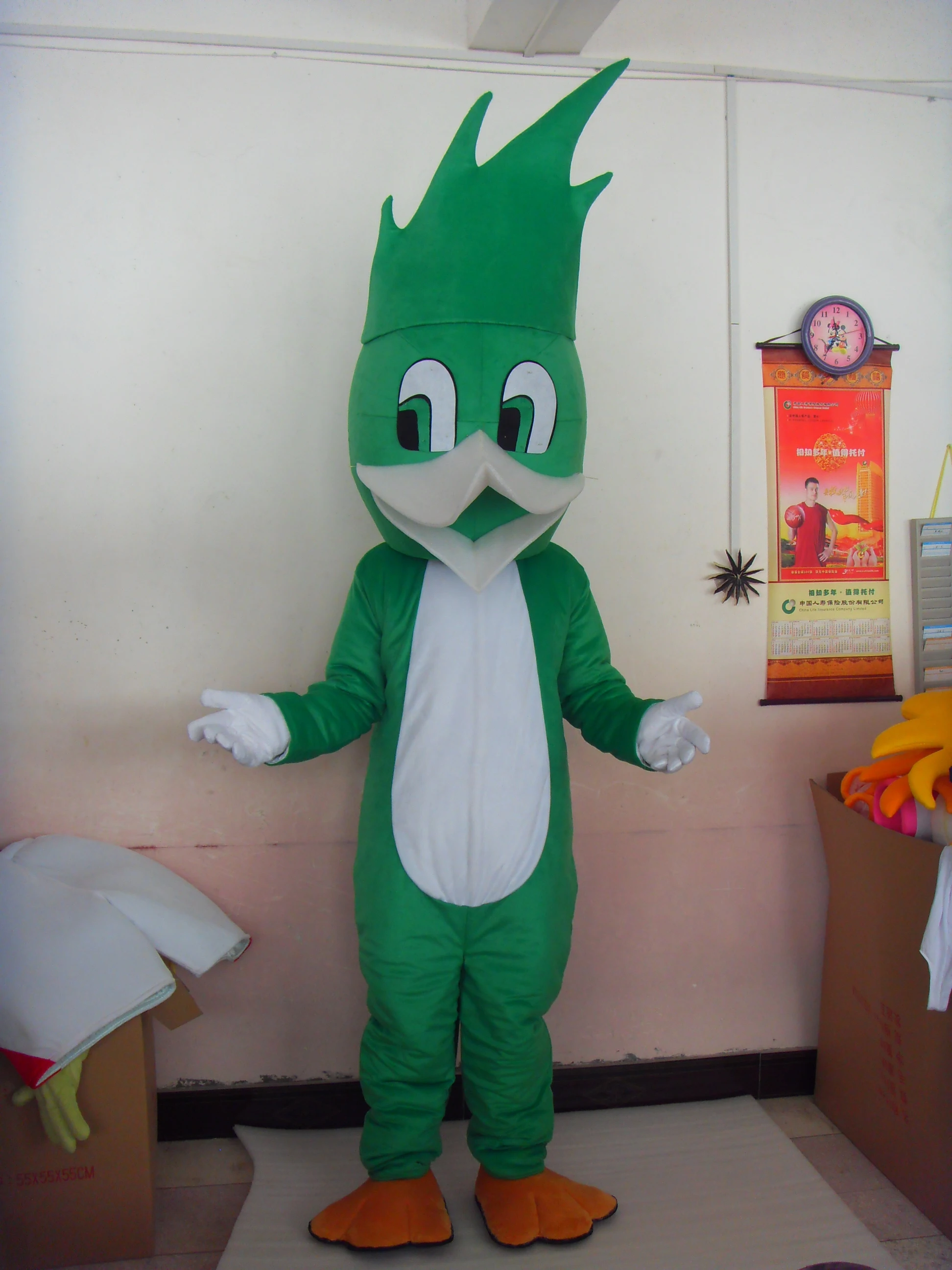 

Костюм-талисман «Зеленая утка» для взрослых: наряд для дня рождения, карнавала, Хэллоуина, косплея, Рождества