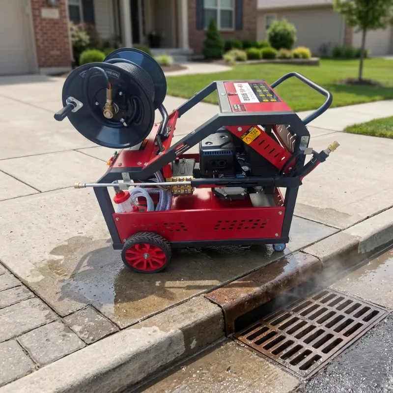 Customized 150Bar Street Cleaning Drain Pipe Dredging Sewer Snake Machine Sewer Cleaner 40 Flow