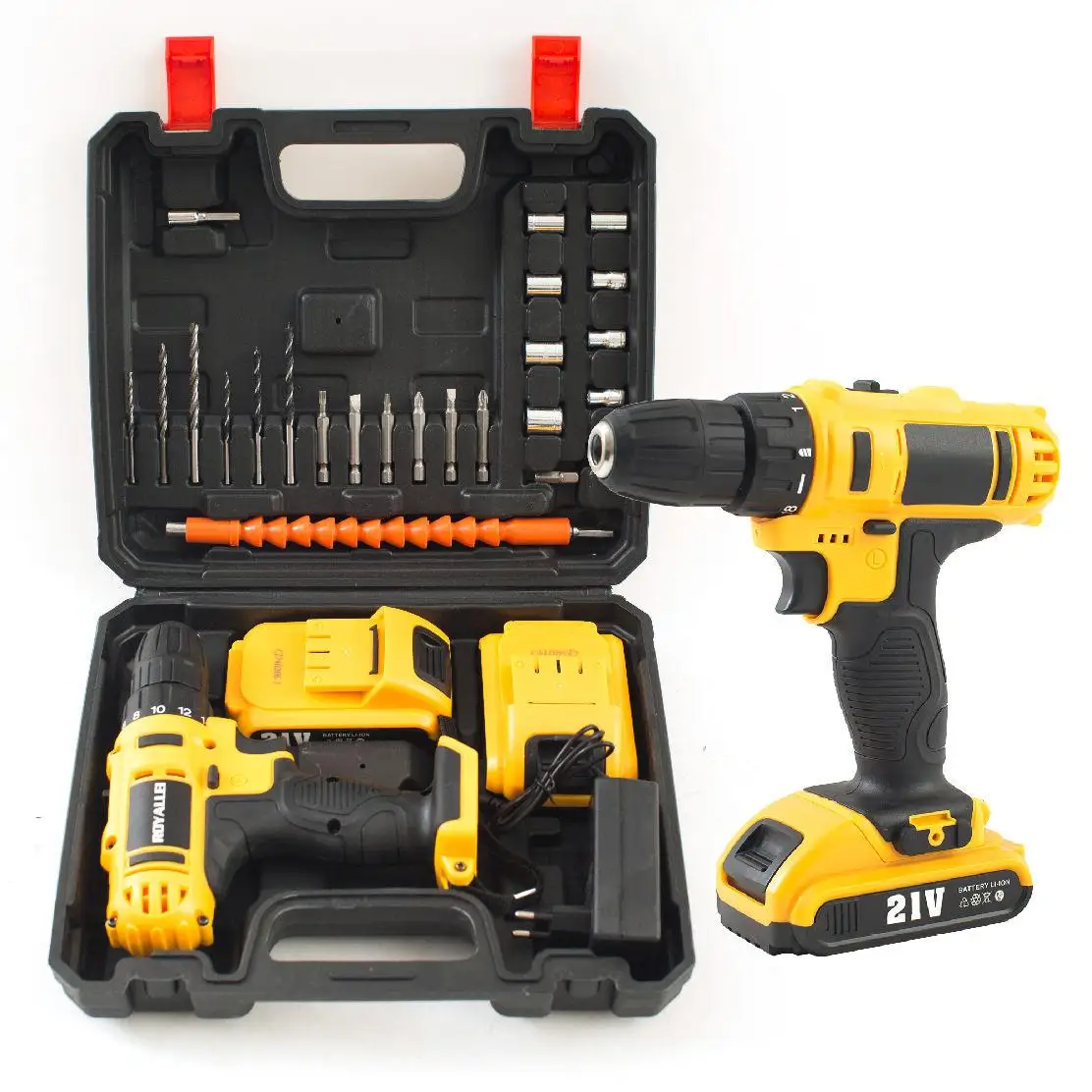 Junmin 21V Wireless Screwdriver Drill Lithium Driver Power Batteries Cordless Drill  Brushless Compact Impact Drill