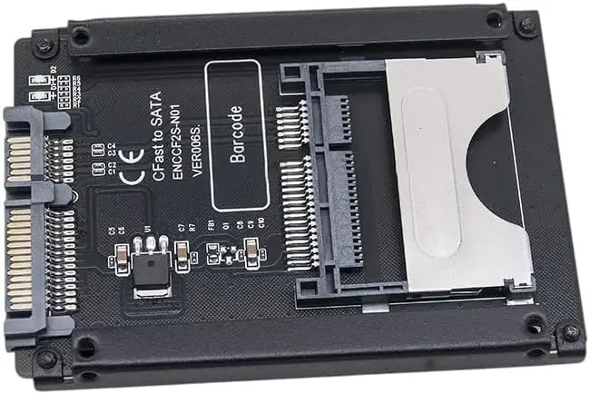 JonISerl Cfast 2.0 to Sata 3.0 Hard Disk Adapter Memory Card Ssd HDD Connector Reader, Precision, Stable Performance