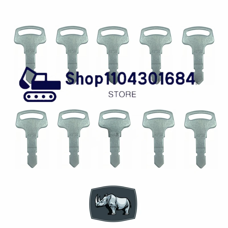

10 Pcs 63700 Tractor Replace Key For Case New Holland Kubota B Series 15248-63700 6C040-55432
